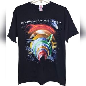 National Air and Space Museum Dbl Sided Graphic Tee Size Medium on Bayside USA